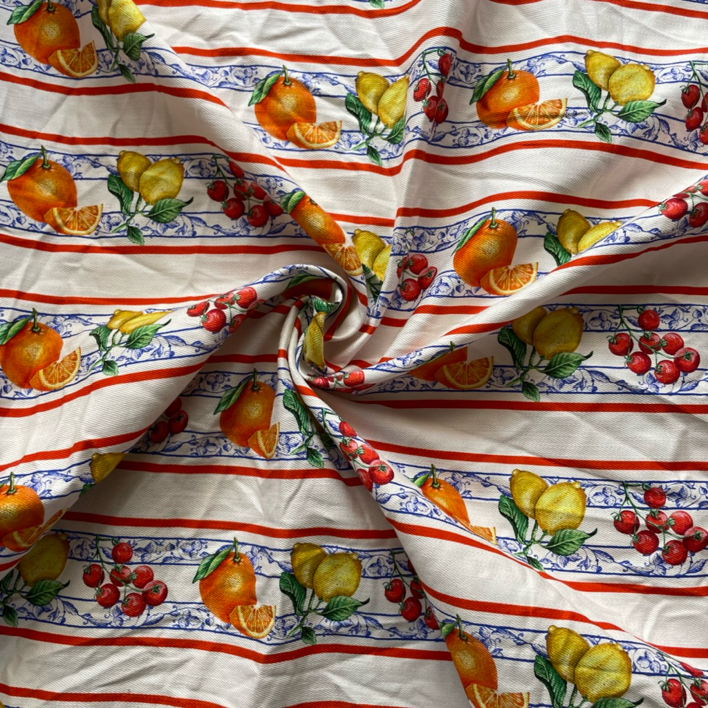 kain denim motif cantik/lucu/kain denim motif bahan lembut
