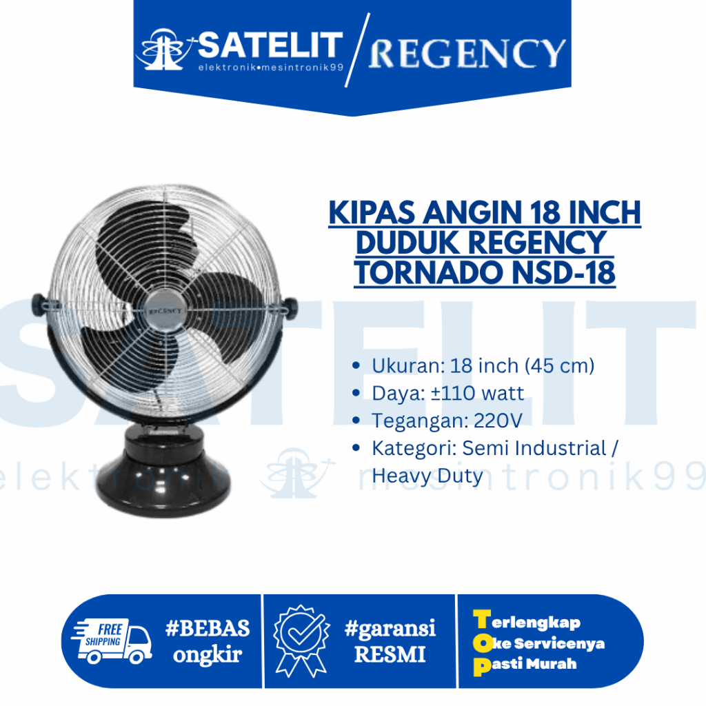 KIPAS ANGIN REGENCY TORNADO NSD-18