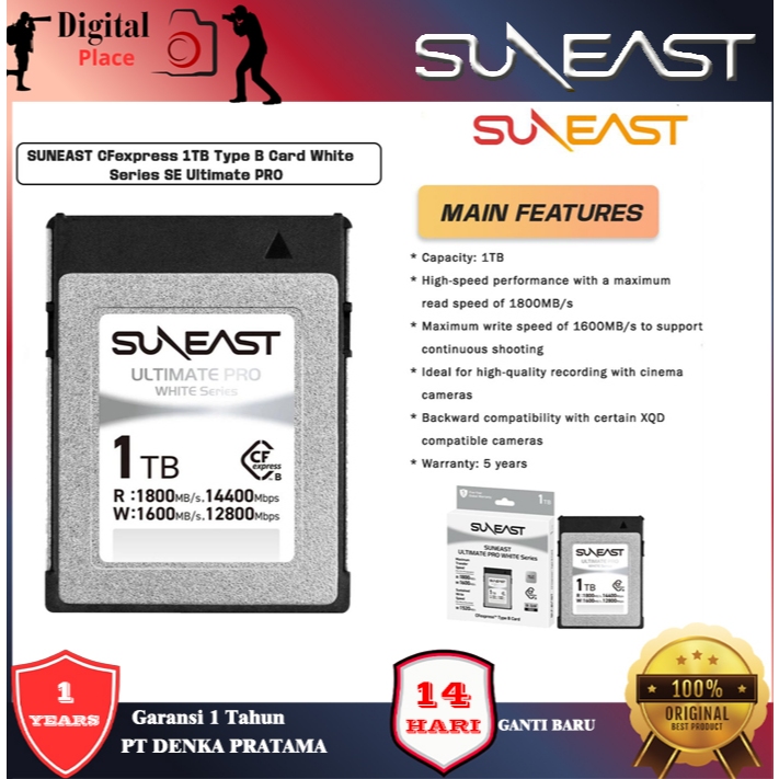 SUNEAST CFexpress Memory Card 2TB - 1TB Type B Card White Series Ultimate PRO CF Express Original