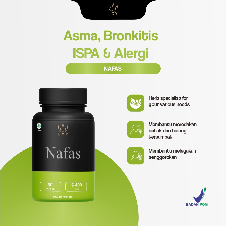 Obat Asma Alergi Bronkitis Flu Batuk Pilek Tenggorokan Sesak Napas LCY Nafas