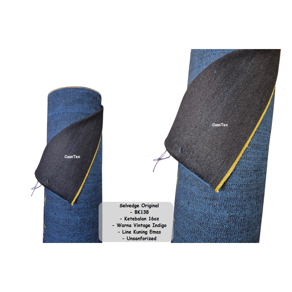 Kain Selvedge Original Bahan Jeans Selvedge Denim Selvedge Original