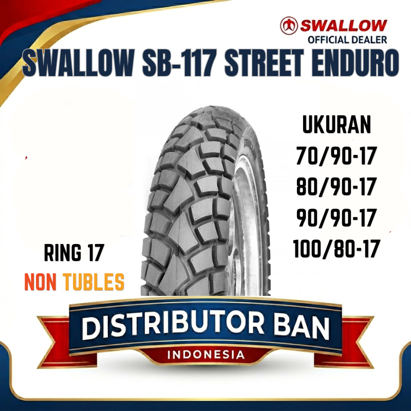 BAN MOTOR SEMITRAIL SB-117 STREET ENDURO 70/90 80/90 90/90 100/80 Ring 17 TUBETYPE (NON TUBELESS)
