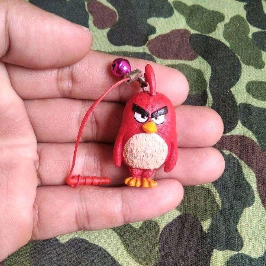 gantungan hp angry tali hp birds merah strap hp phone dangler koleksi figure birds game angry jadul 