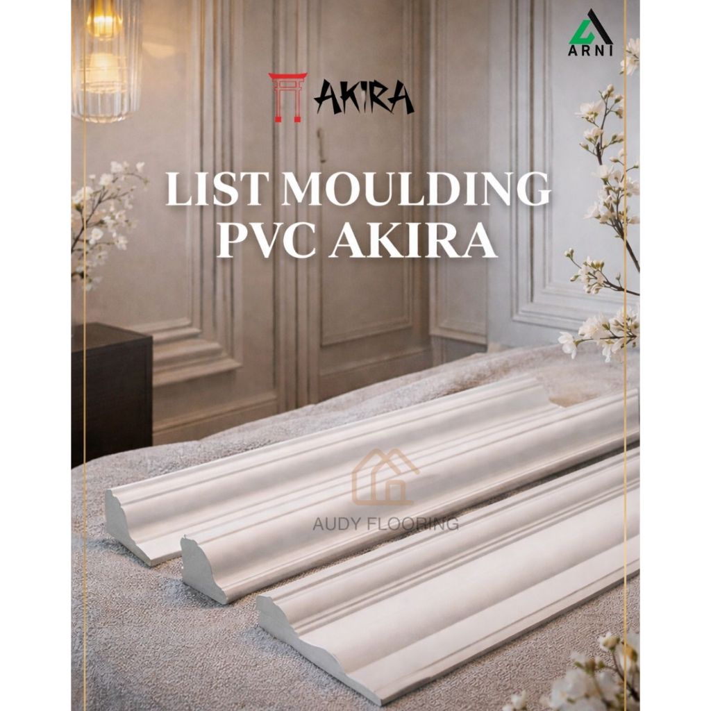 List Moulding PVC Akira | Wall Moulding PVC | moulding line akira warna putih