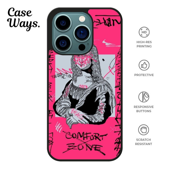 Case Casing Iphone 17 16 15 14 13 12 11 XR PLUS PRO MAX MINI 17 PRO MAX - monalisa doodle art