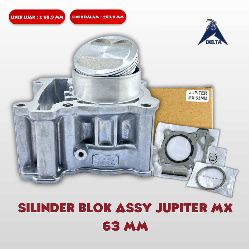 SILINDER BLOK ASSY JUPITER MX 63 MM - CYLINDER BLOCK SEHER BORING BORE UP SET JUPITER MX 63 MM