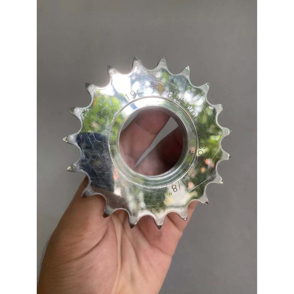 cog phil wood 19t fixed gear sepeda