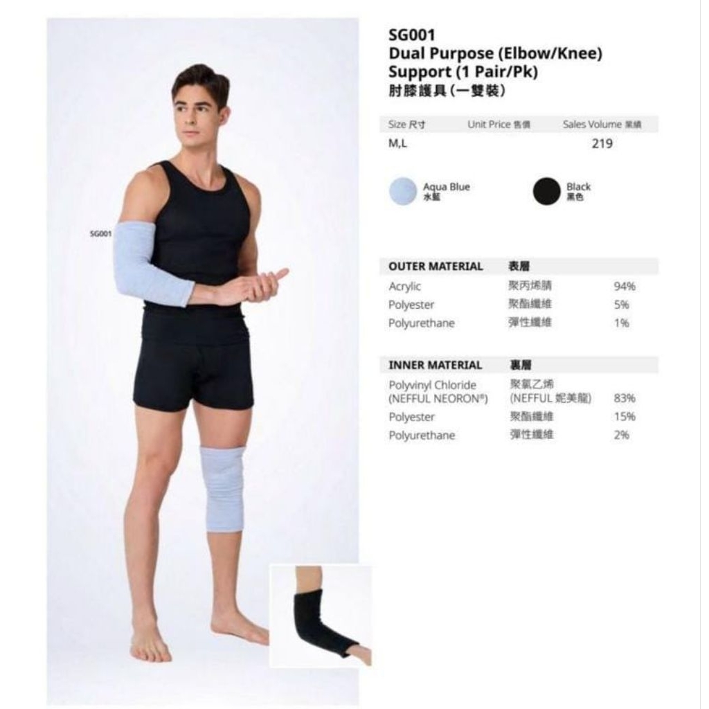 Nefful Dual purpose (elbow/knee) Support SG001