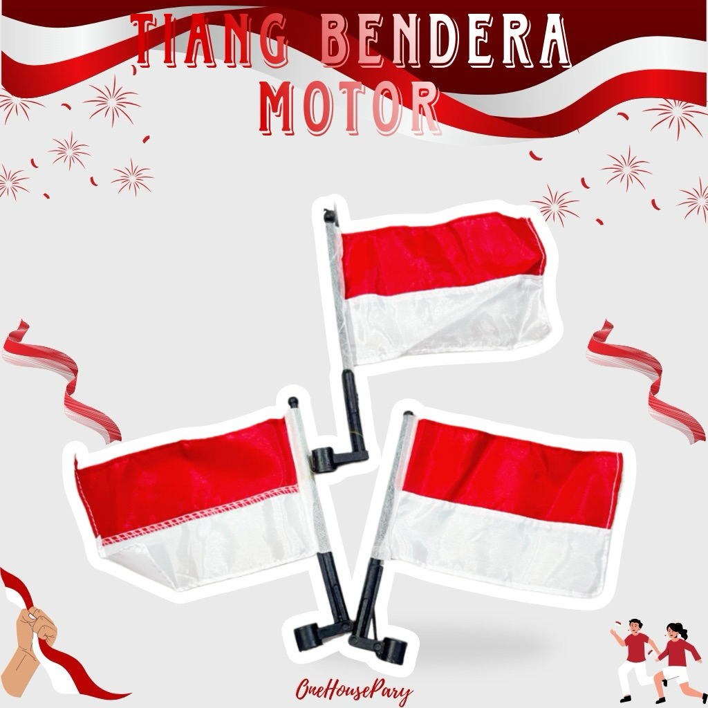 bendera tiang untuk sepion motor Onehouseparty