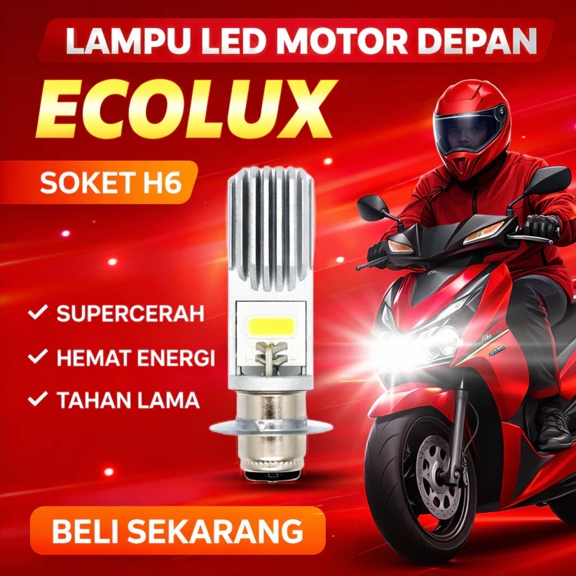 Lampu LED Motor Depan H6 LED Lampu Depan Motor Beat Vario Mio Bebek Super Terang | ECOLUX