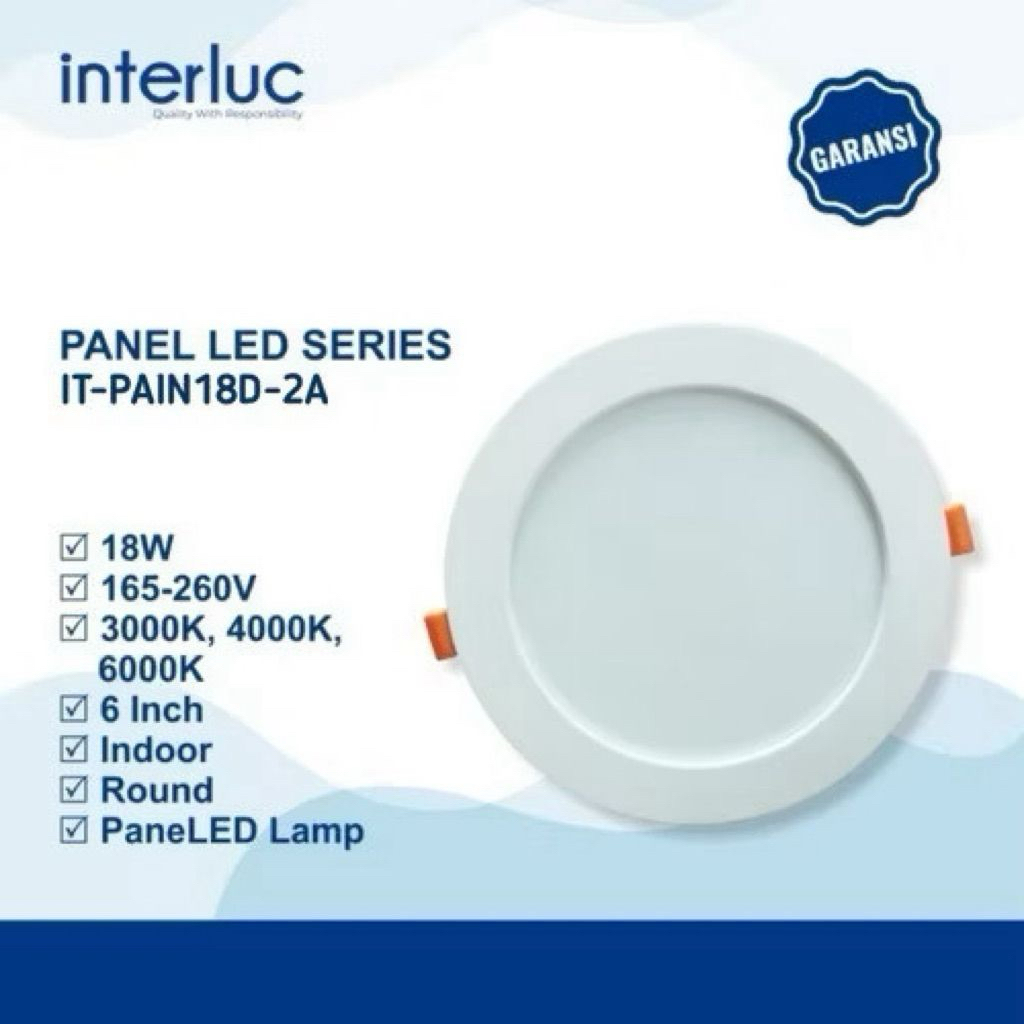 INTERLUC DOWNLIGHT LED LAMPU PANEL 18 WATT