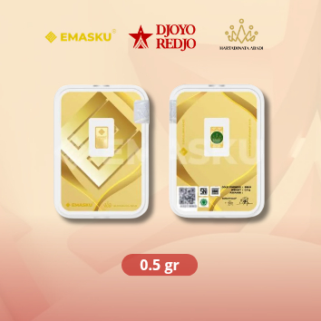 LOGAM MULIA EMASKU 0.5 GRAML,EMASKU HARTADINATA,FINE GOLD 999.9