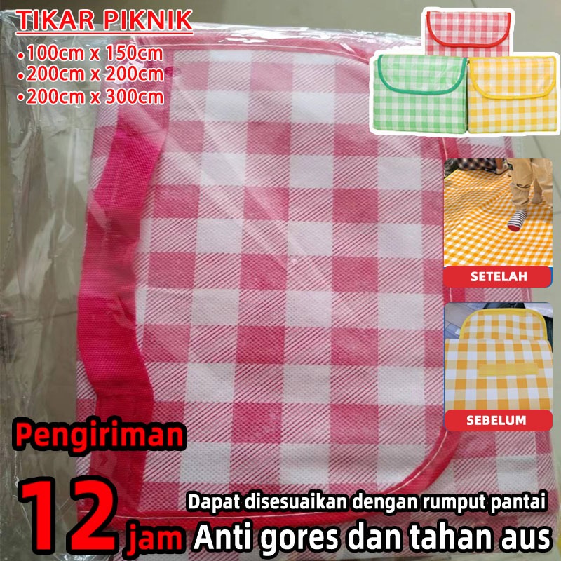 [Barang spot] piknik alas piknik tikar lipat piknik empuk tikar waterproof 200x200 tikar piknik 200x