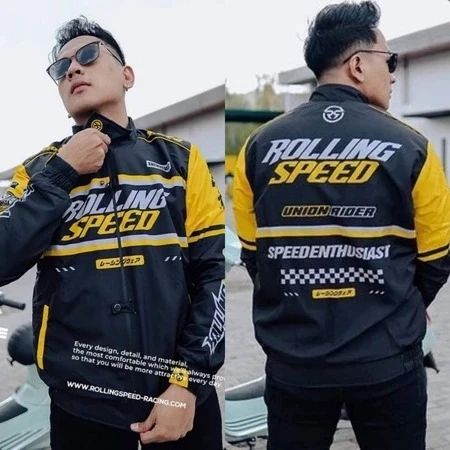 Jaket Trucker ROLLING SPEED Ukuran M-XXL BAHAN PARASUT