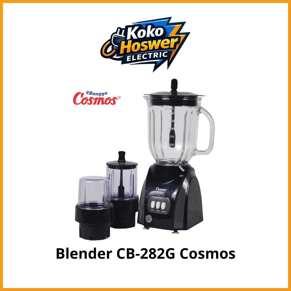 COSMOS CB-282-G Blender Kaca 3in1 2L Stainless Steel Blade Thermostat Overheat