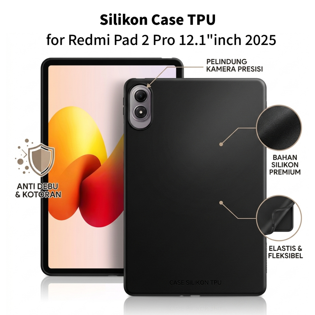 Silikon Redmi Pad 2 Pro 12.1"inch 2025 TPU \ silikon redmi pad 2 pro \ softcase redmi pad 2 pro \ ca