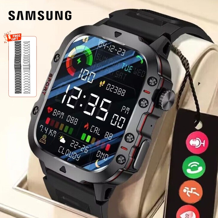 [GRATIS STRAP]SAMSUNG SMARTWATCH H19 LIGE Jam Tangan Pintar Olahraga Tahan Air Panggilan Bluetooth P