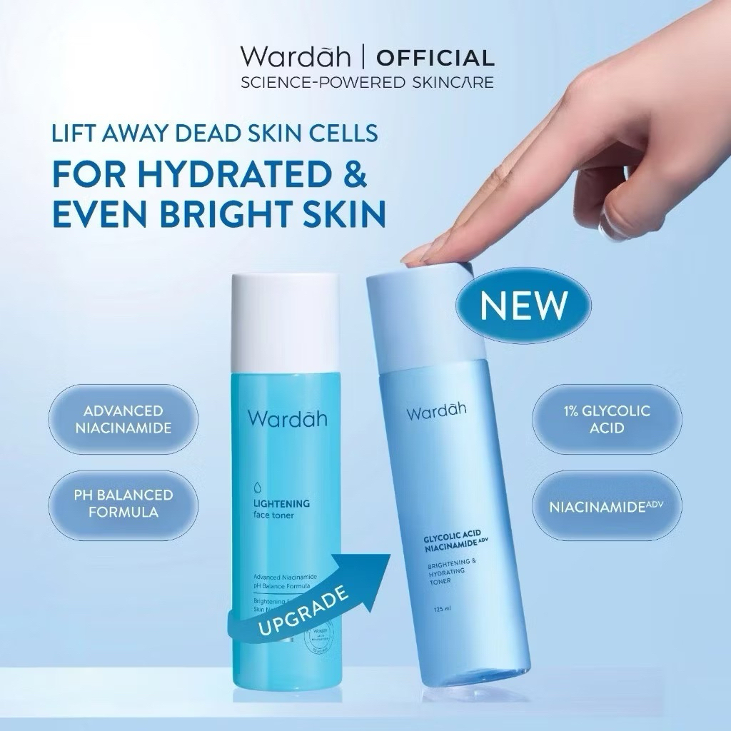 WARDAH GLYCOLIC ACID NIACINAMIDE BRIGHTENING & HYDRATING TONER / WARDAH LIGHT+ TONER /  WARDAH LIGHT