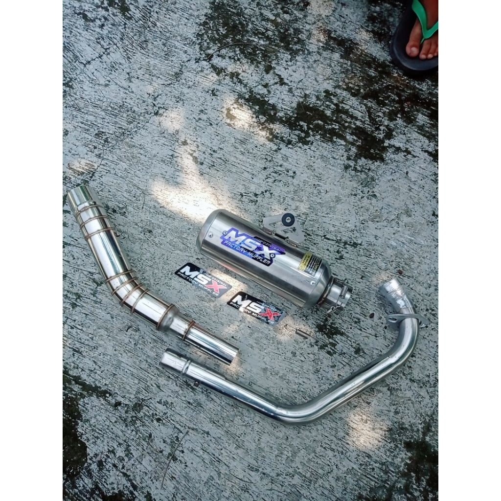 knalpot original msx gp1 dos panjang 19cm dpj inlet 50 pnp Vixion scorpio Verza Jupiter MX Sonic sup