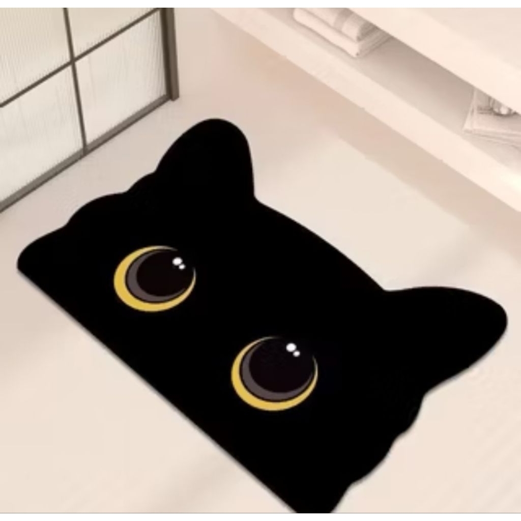 Keset Kaki Anti Slip / Keset Kaki Karakter Kucing Lucu Imut / Keset Kaki Serap Air