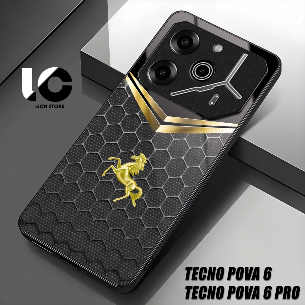 Softcase Hp TENCO POVA 6 Casing TENCO POVA 6 PRO Case Glossy Cassing kaca kilau Pelindung Hp Aksesor