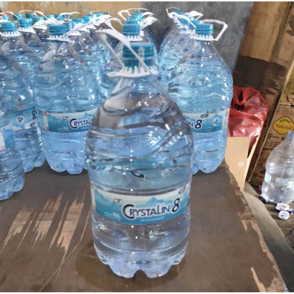 crystalline galon 15liter air minum mineral ph 8