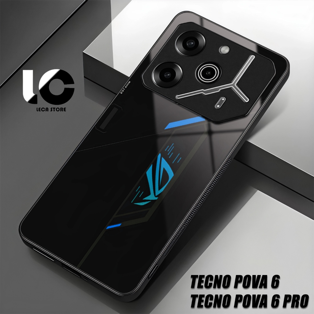 Softcase Hp TENCO POVA 6 Casing TENCO POVA 6 PRO Case Glossy Cassing kaca kilau Pelindung Hp Aksesor