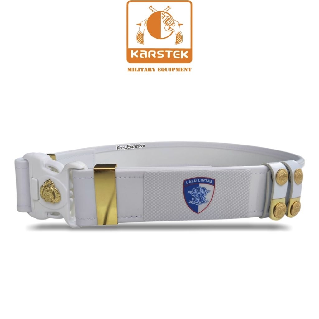 KARS_EXCLUSIVE - Kopel Lantas Polisi - Polri Logo Terbaru - Griptek Kancing Full Plat Stainles Gold 
