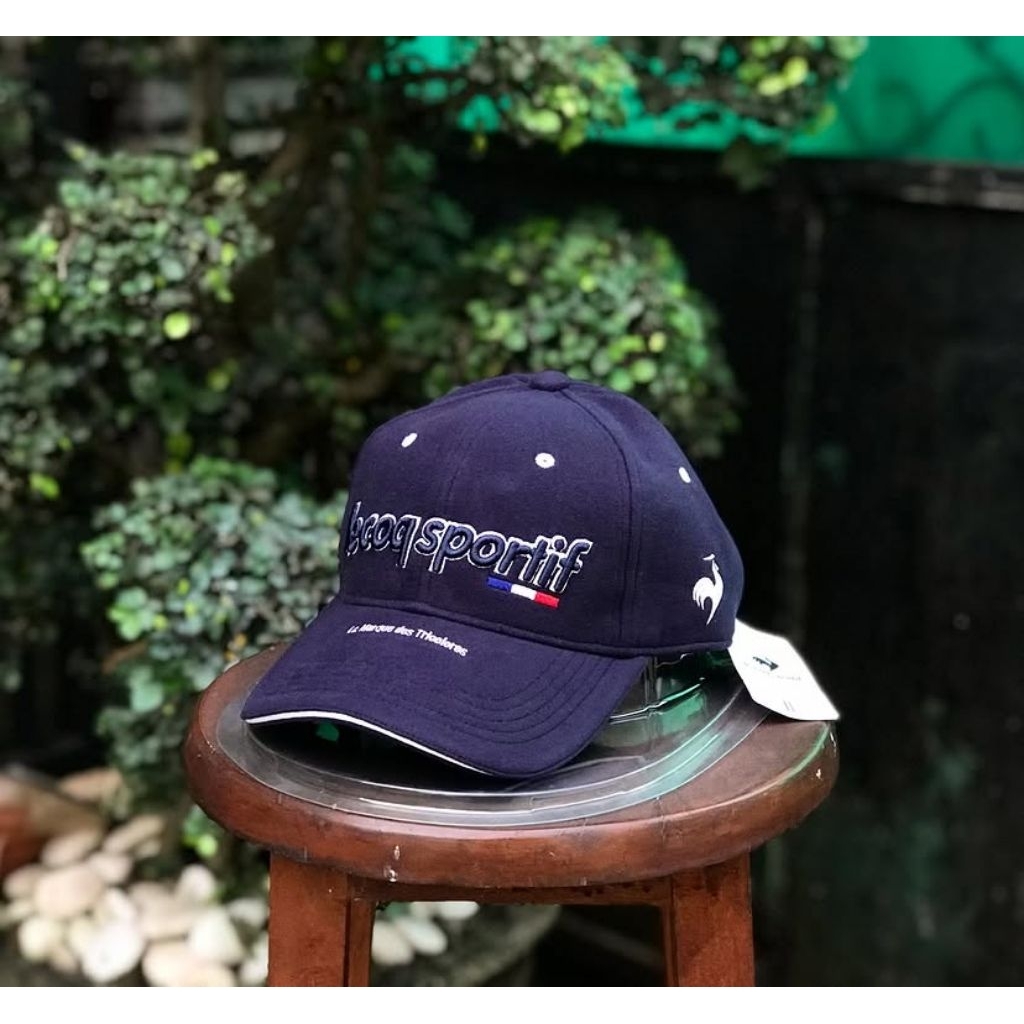 Le Coq Sportif Standart Logo Baseball Cap Navy BNWT ORIGINAL BARANG RESMI STORE