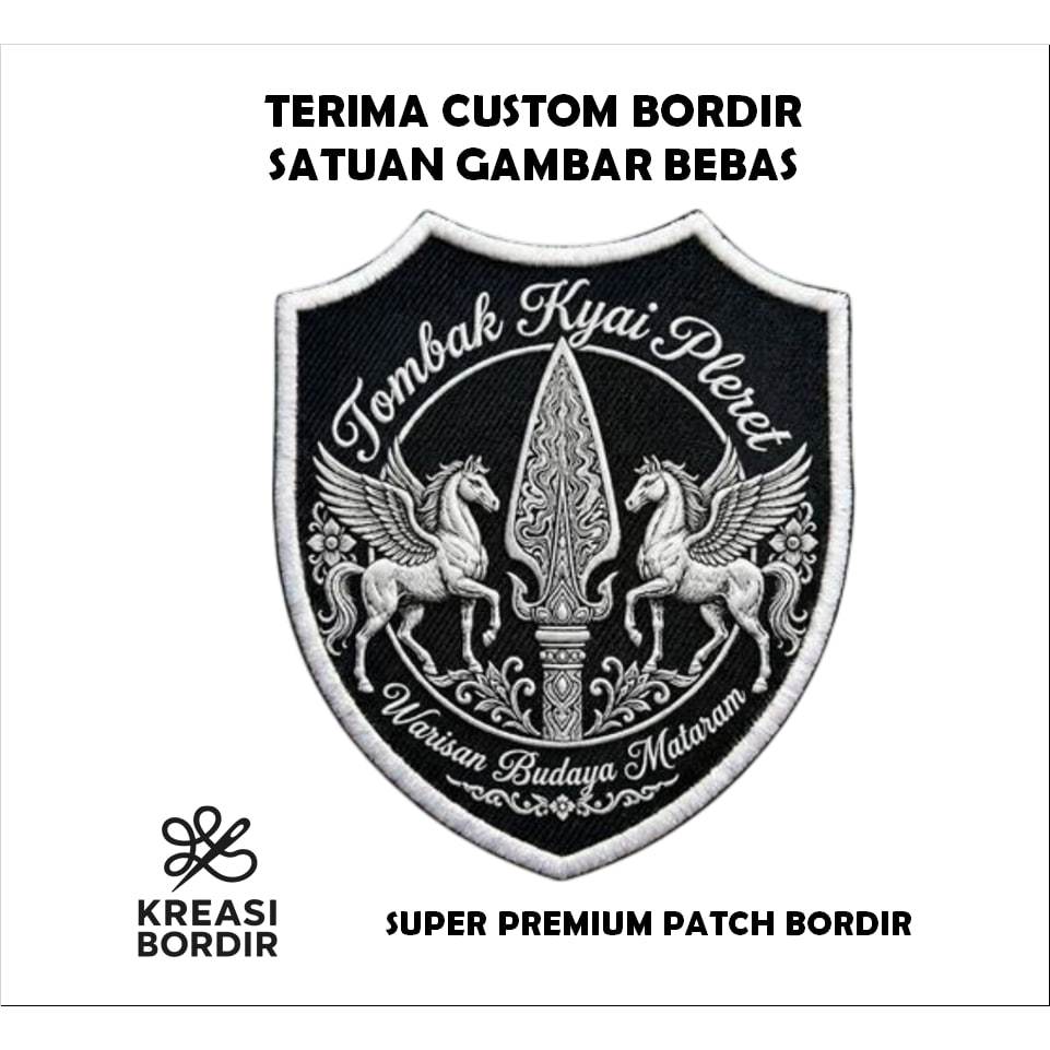 EMBLEM PATCH BORDIR LOGO TOMBAK KYAI PLERET  - Kreasibordir.id