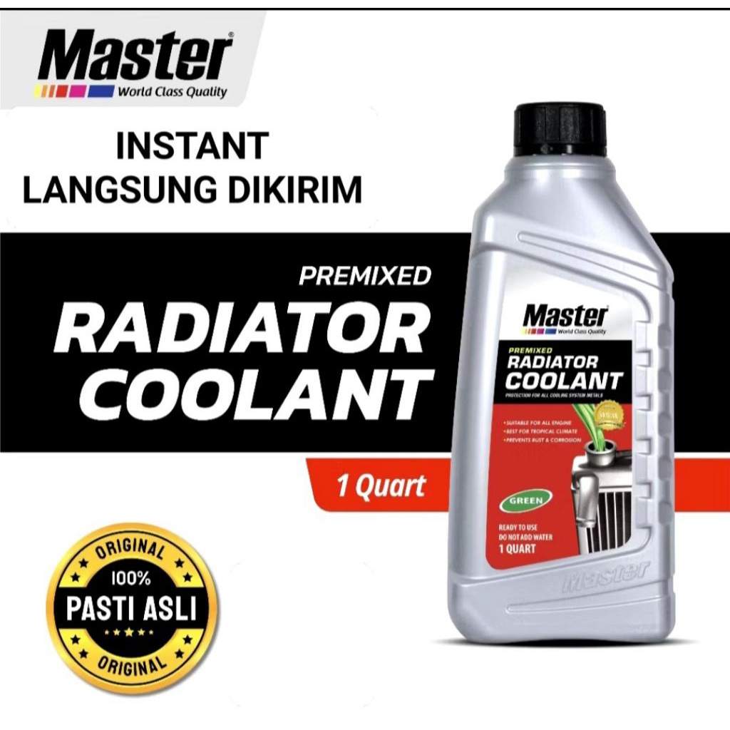 Master Radiator Coolant 1 Liter (botol) Air Radiator Motor dan Mobil