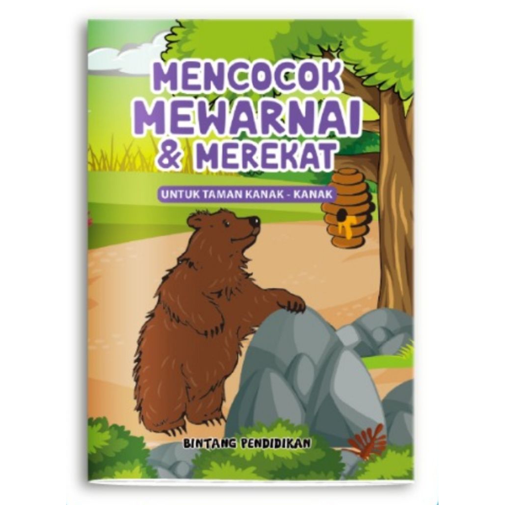 Buku Aktivitas Anak TK Paud RA Mencocokkan Mewarnai & Merekat Bintang Pendidikan