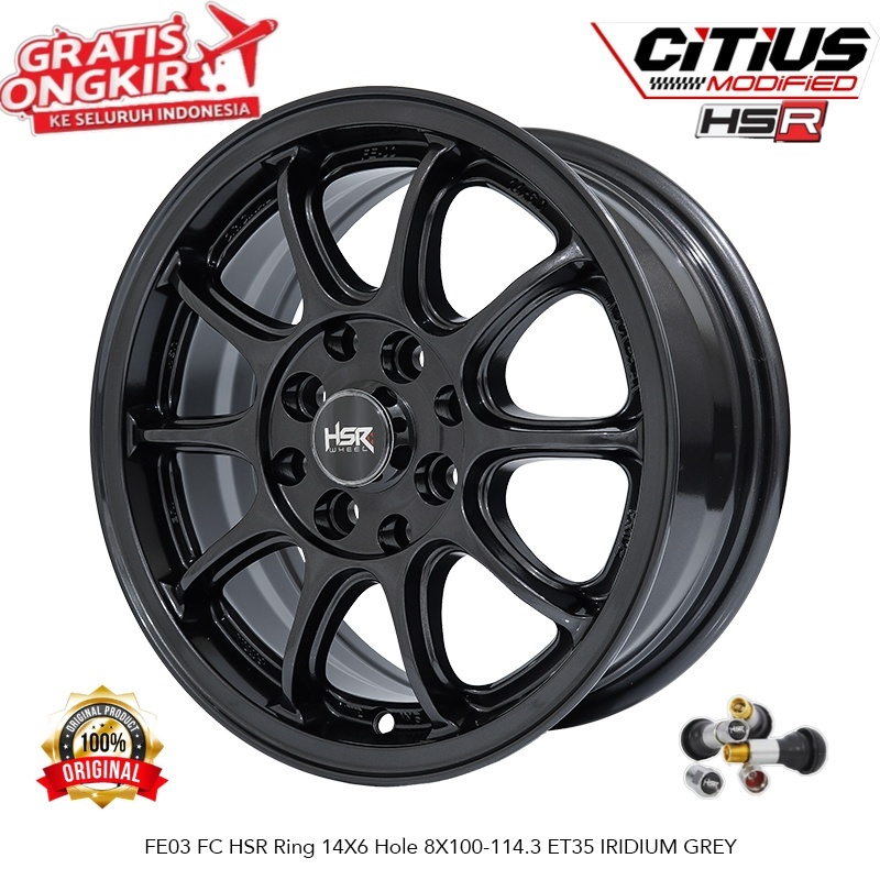 Pelek Racing HSR FE03 Ring 14 Mobil Xenia Sigra Datsun Ayla
