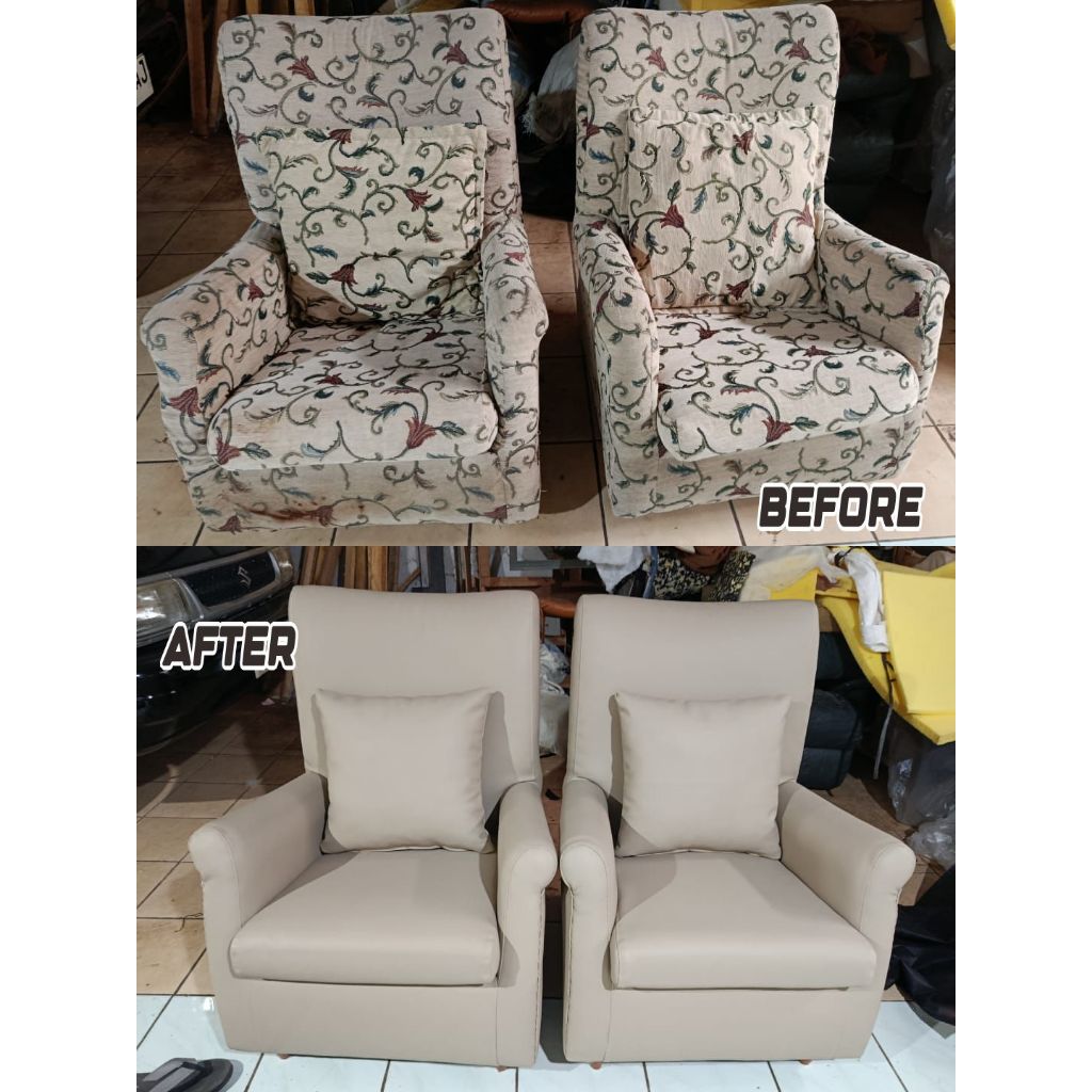 Servis Sofa Ruang Tamu Wincer | Ganti Kain + Busa