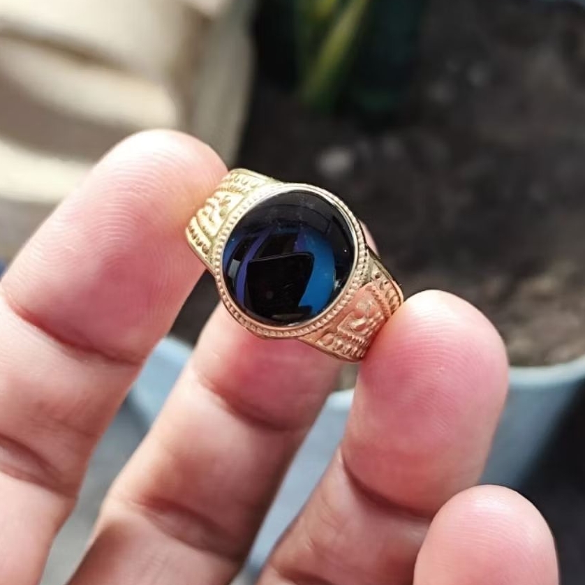 Cincin batu akik yaman wulung cibeet