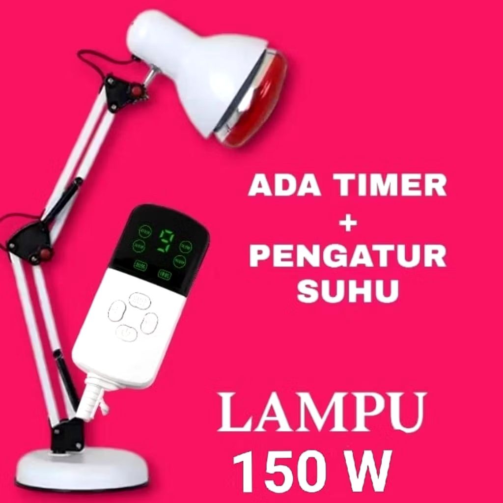 SET ALAT FISIOTERAPI LAMPU INFRARED STANDING PENGATUR SUHU + TIMER
