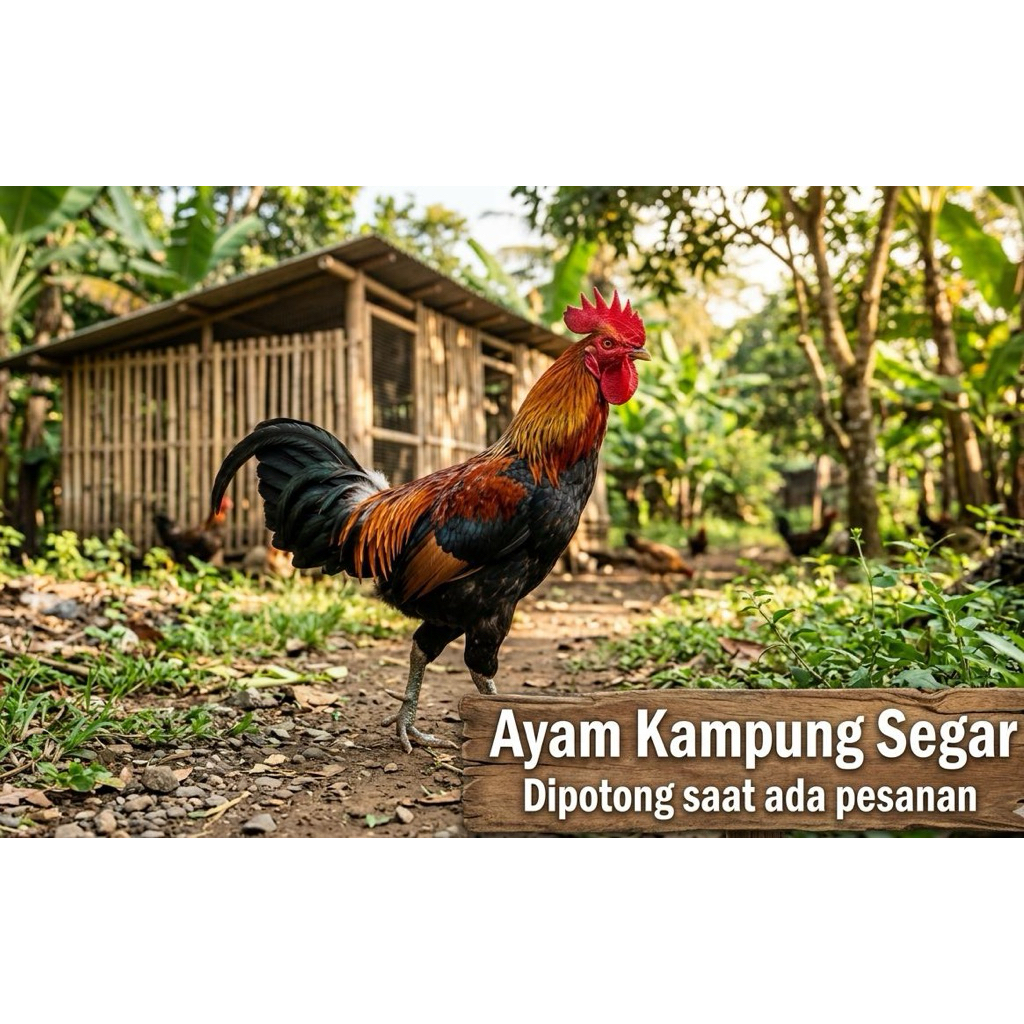 Ayam kampung Asli Fresh-jago muda-potong-hidup