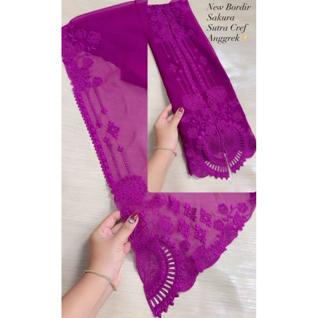 [BAHAN] Kain Kebaya BORDIR Bali 01/ kebaya bali / kebaya murah / kebaya modern