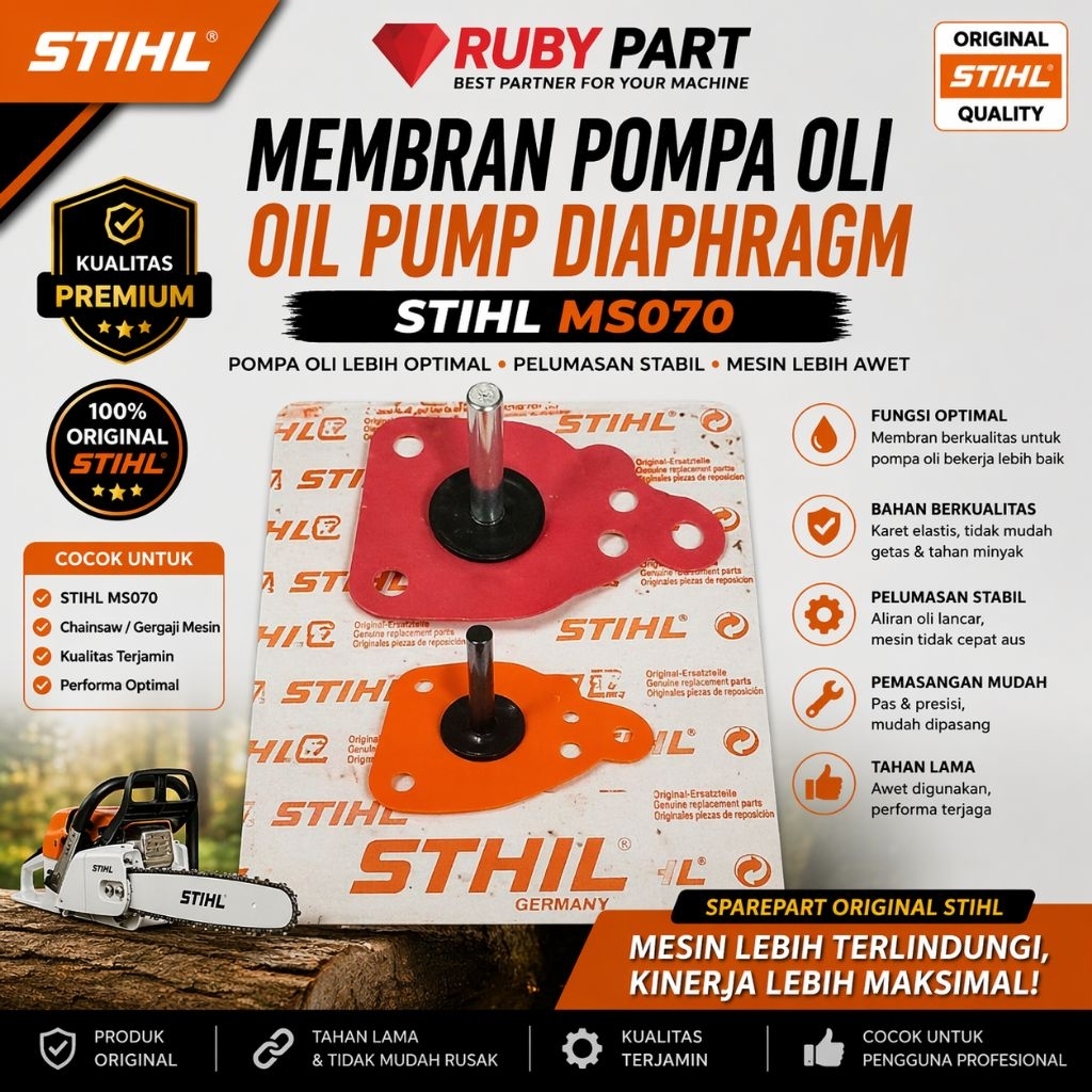 Stihl Membran Pompa Oli Chainsaw Ms070 Ori
