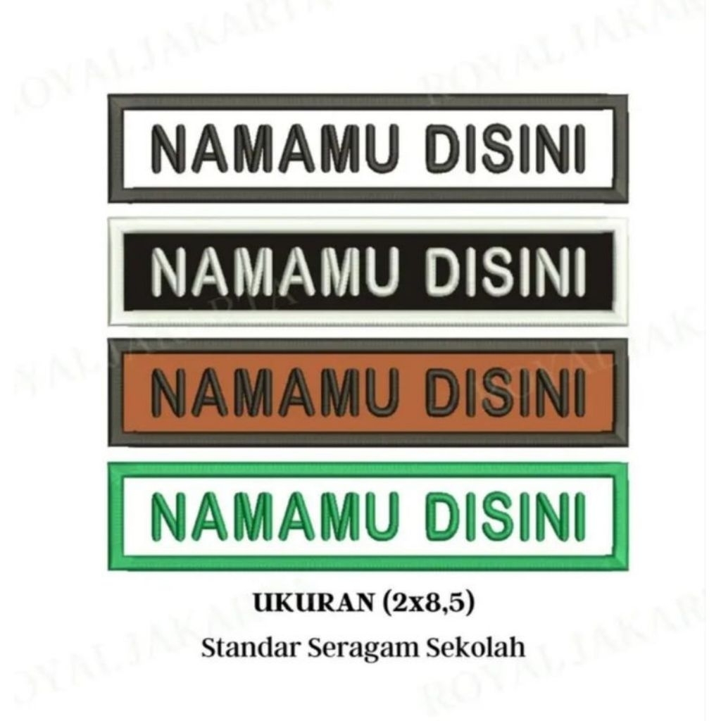 name tag bordir