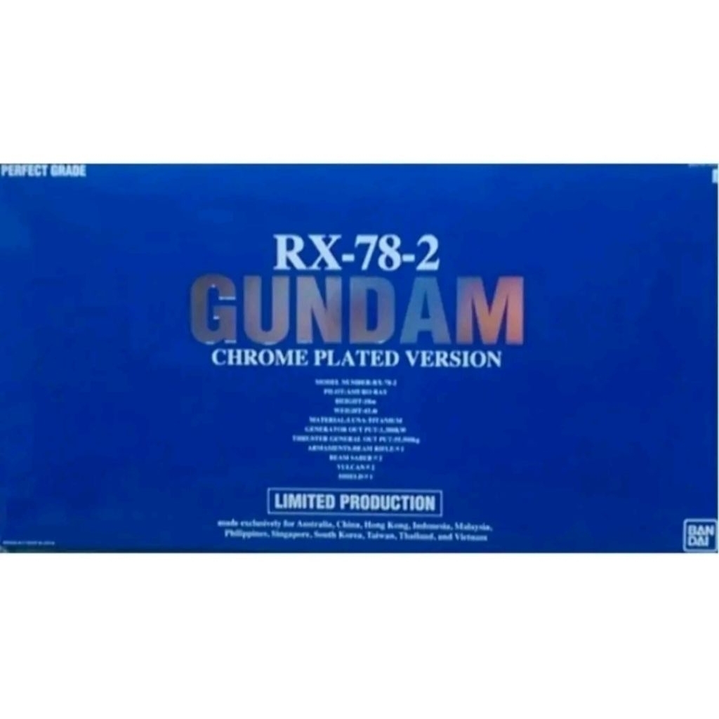 PG 1/60 Gundam RX-78-2 Chrome Plated rare & limited edition (Bandai) model kit