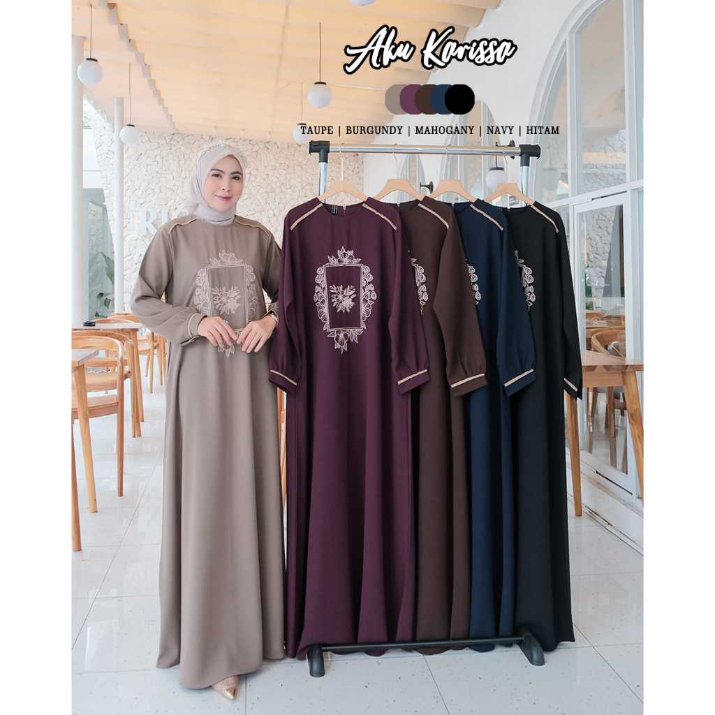DRESS ZAHRINA SYAFALIA NARUMI KANAYA SABRINA BY AKU KARISSA GAMIS LENGAN KANCING FASHION LEBARAN TER