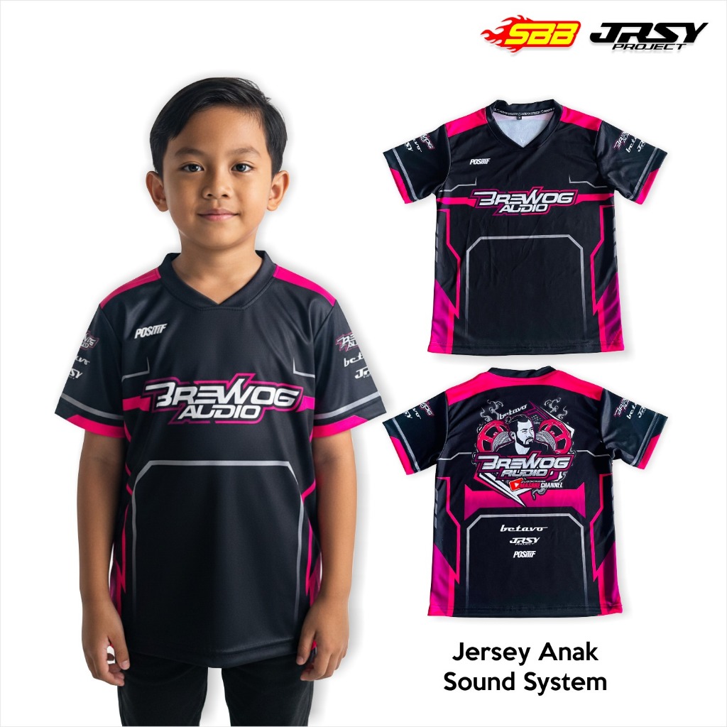Jersey Brewog Audio Sound System Anak Dryfit Microcool Printing Sound Balap Blitar