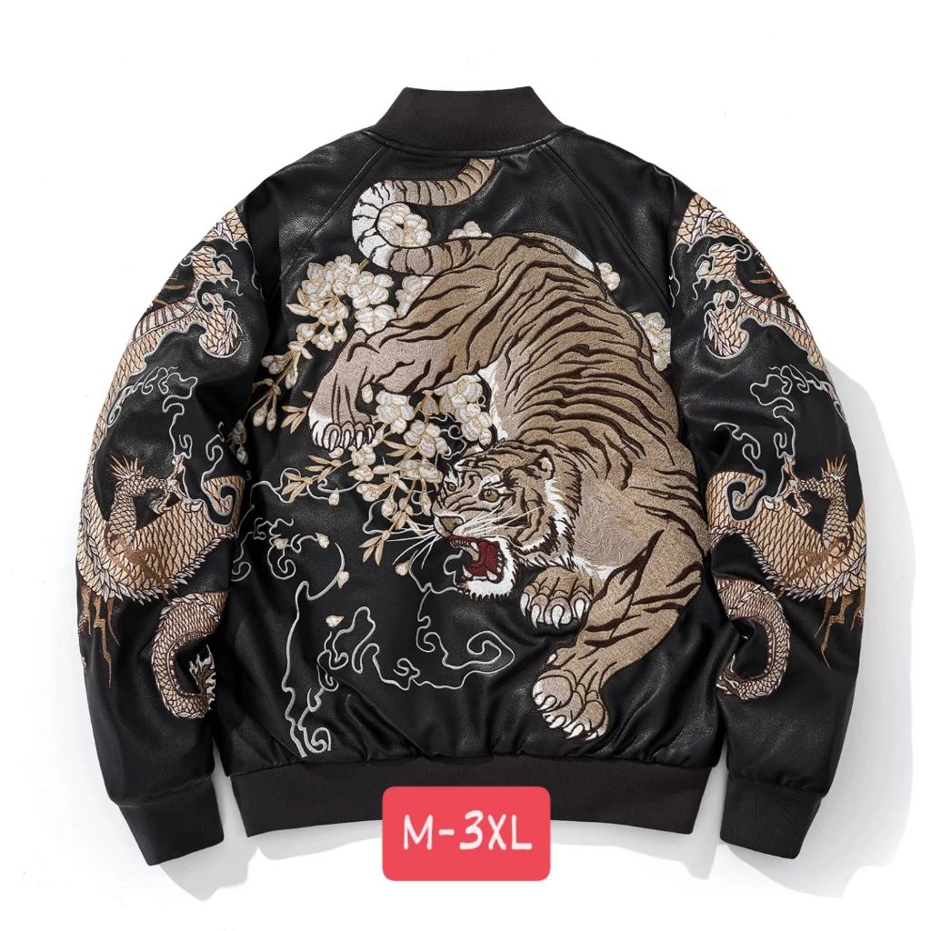 JACKET PU LEATHER DRAGON X TORA SUKAJAN FULL BORDIR ORIGINAL IMPORT