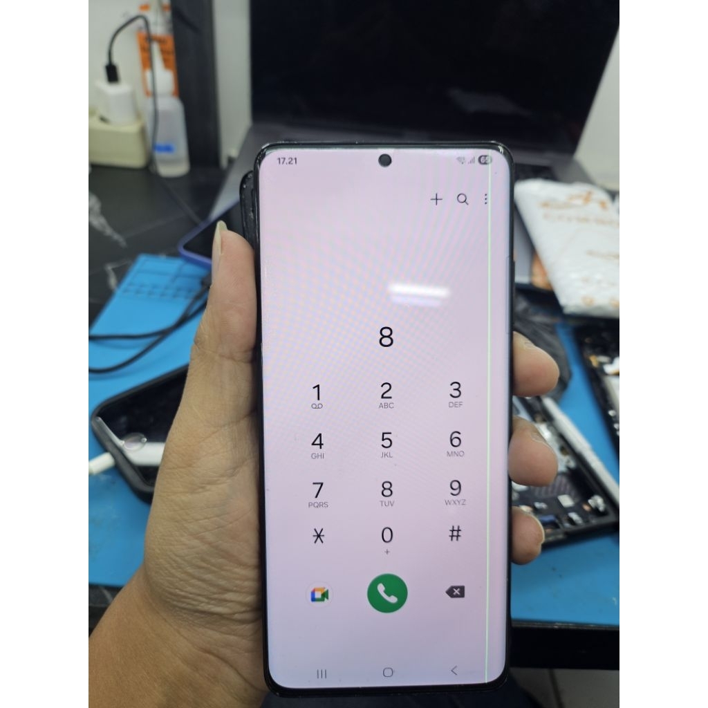 lcd samsung s21 ultra original copotan minus garis 1
