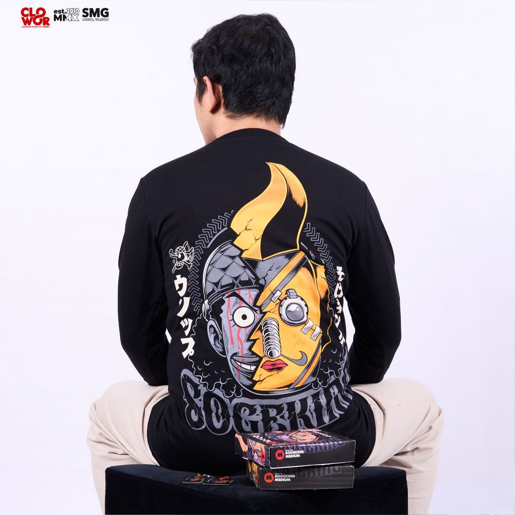 CLOWOR Sogeking  Usopp The King of Sniper Strawhat Pirates One Piece Anime Kaos T-shirt Longsleeve