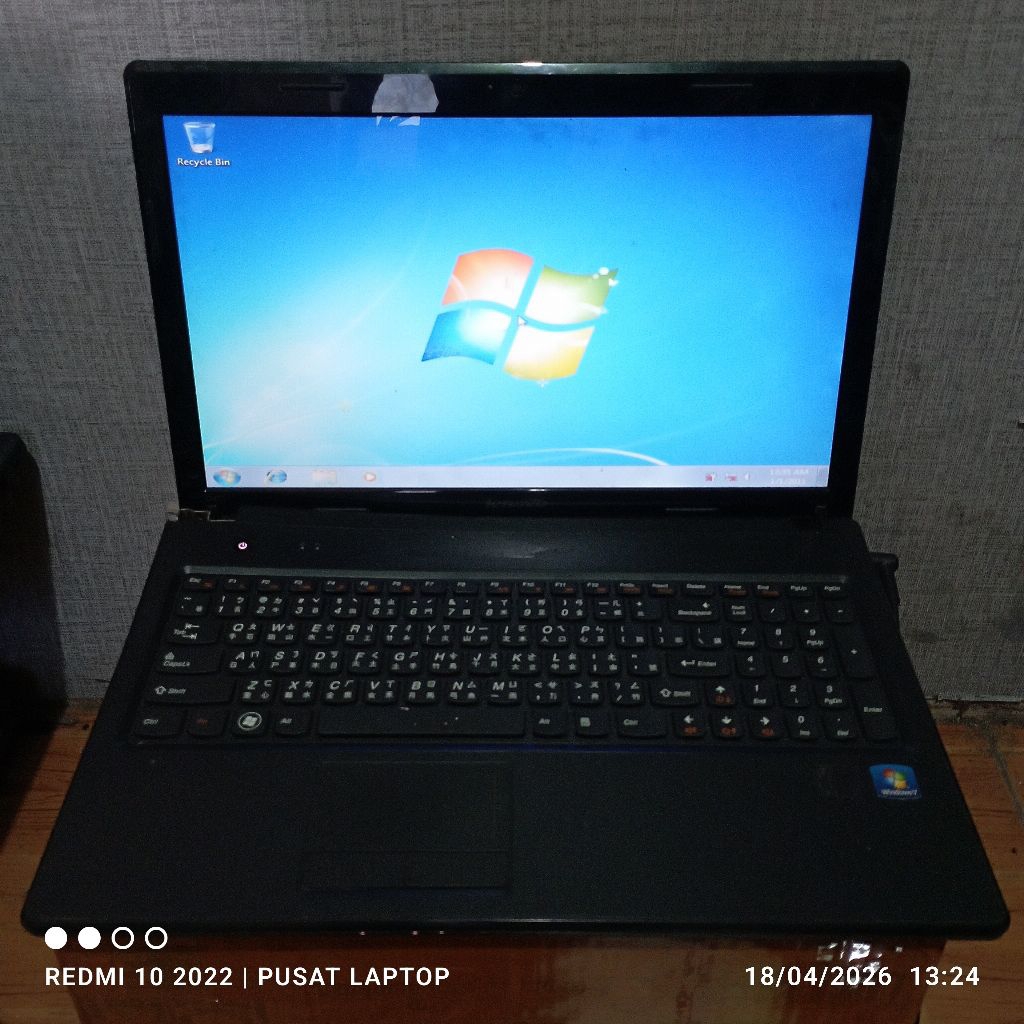 Laptop Lenovo G575-20081 windows 7 AMD E,-300 Ram4Gb DDR3 HDD250gb Lcd15in Mesin Normal tested unit 