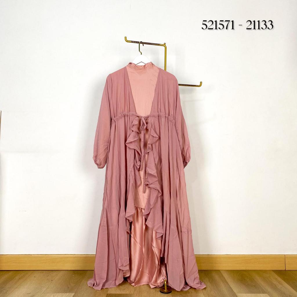 521571 - 21133 LONG MAXI 2IN1 POLOS PREMIUM WANITA GAMIS 2IN1 POLOS BASIC WANITA INNER SATIN LICIN P