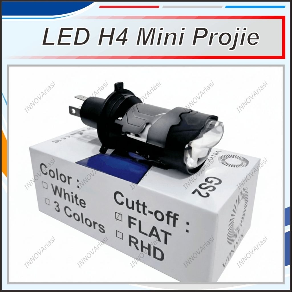 LAMPU LED MOTOR VINYX GS2 PROJEKTOR MINI 30W 48W CUT OFF FLAT ANTI SILAUBOHLAM LED MOTOR VINYX GS2 3