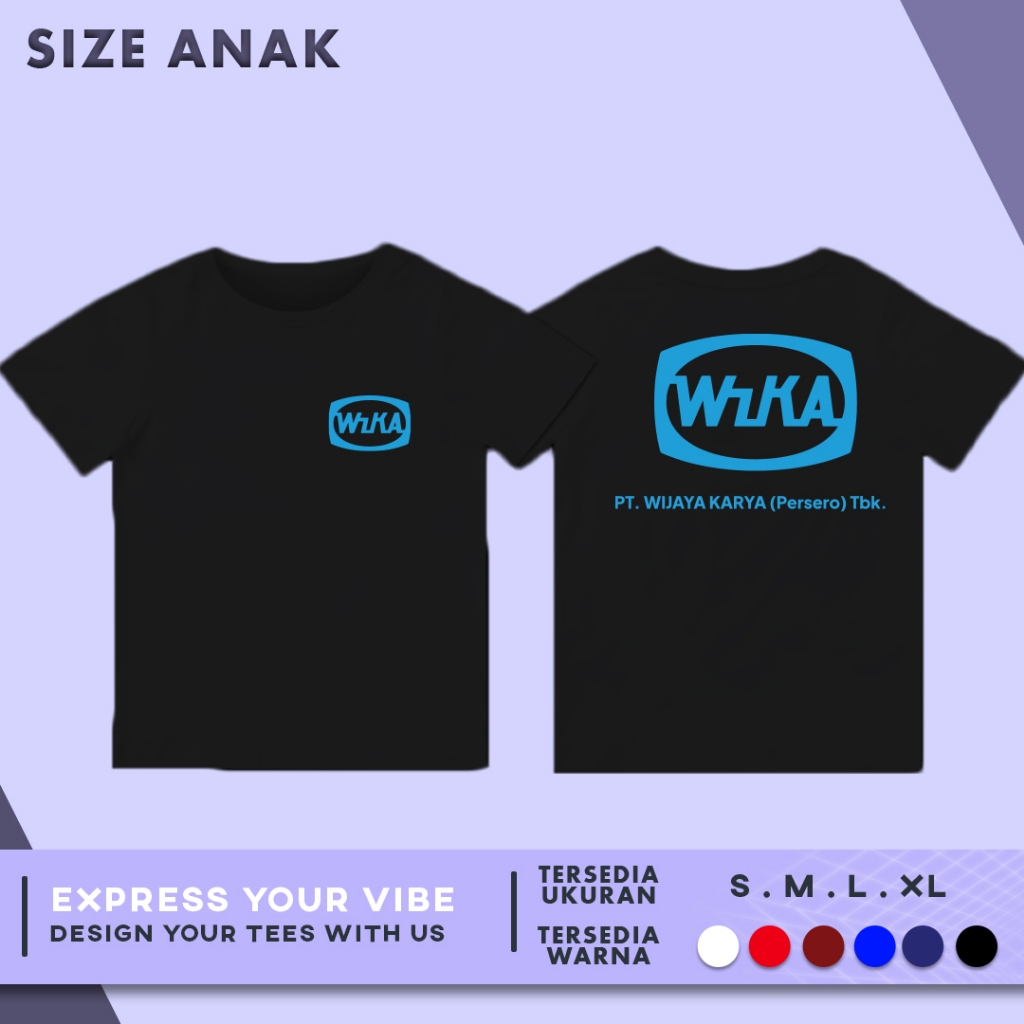Kaos Baju Anak PT WIKA Wijaya Karya Persero Cotton 30s